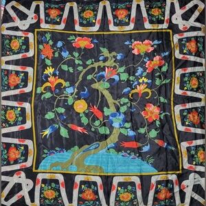 Metropolitan Museum of Art Qing Tree Dynasty Collectors SILK Scarf 34" Square